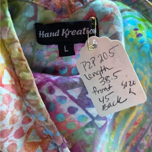 Colorful Sleeveless Midi Dress, Beach Cover up, Tie Die, Size L - Picture 6 of 7